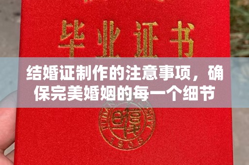 怀仁结婚证制作的注意事项，确保完美婚姻的每一个细节