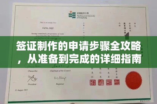 怀仁签证制作的申请步骤全攻略，从准备到完成的详细指南